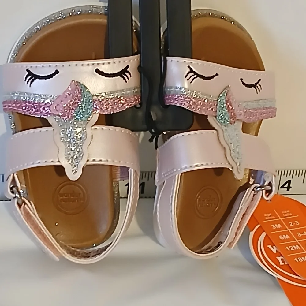 WONDER NATION BABY GIRLS UNICORN ‎ SANDALS